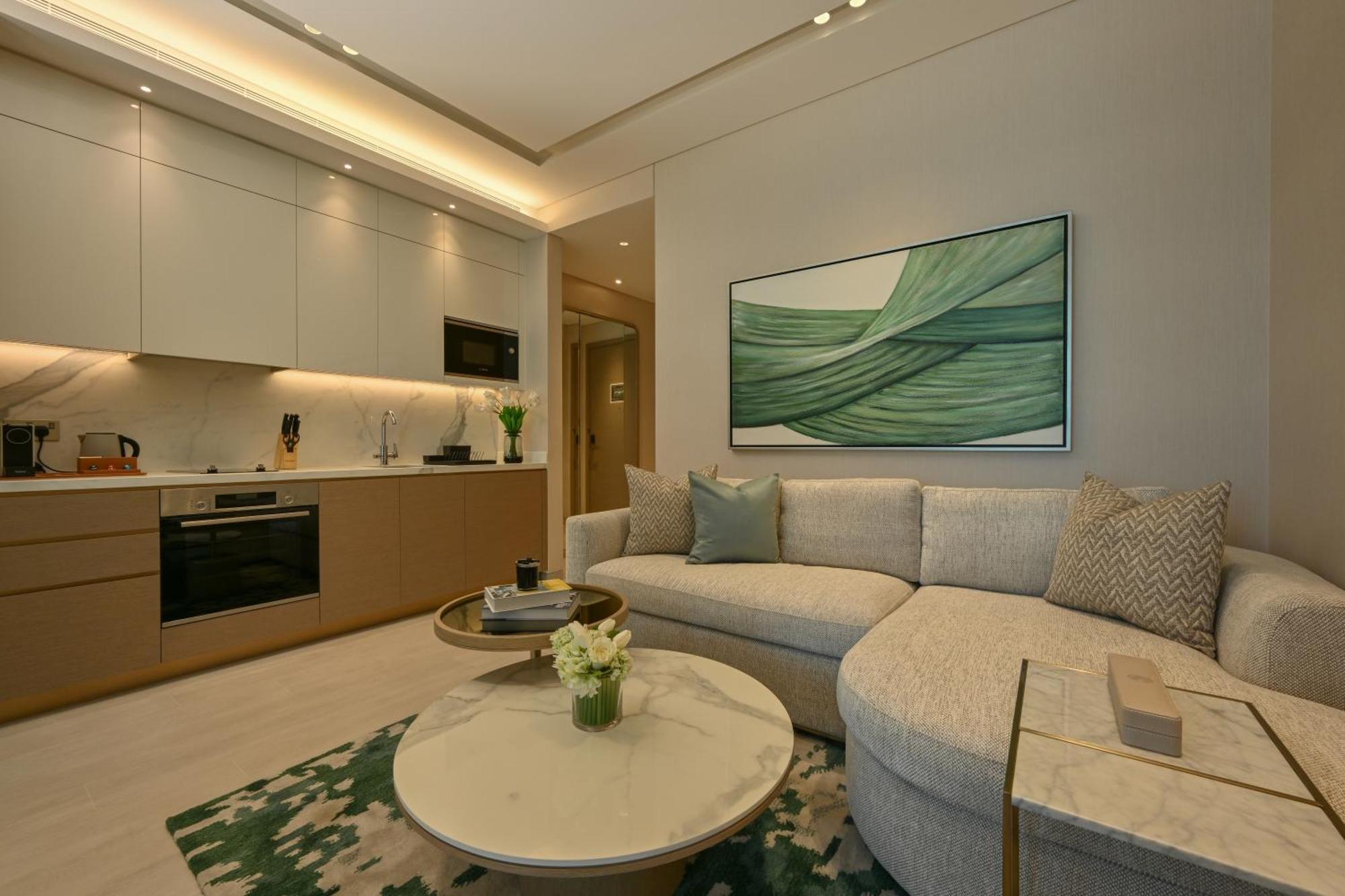 Hotel Onyx Rotana Manama Exterior foto A living room in a 1-bedroom apartment