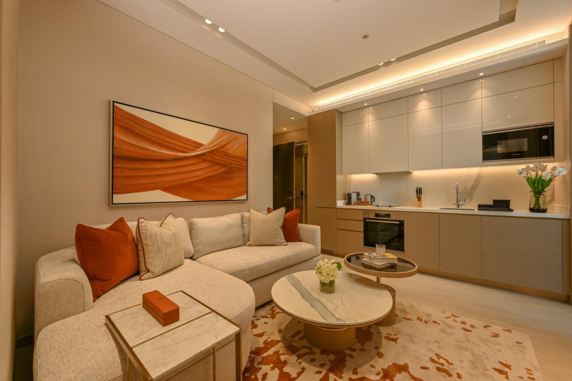 Hotel Onyx Rotana Manama Exterior foto A living room in a 1-bedroom apartment